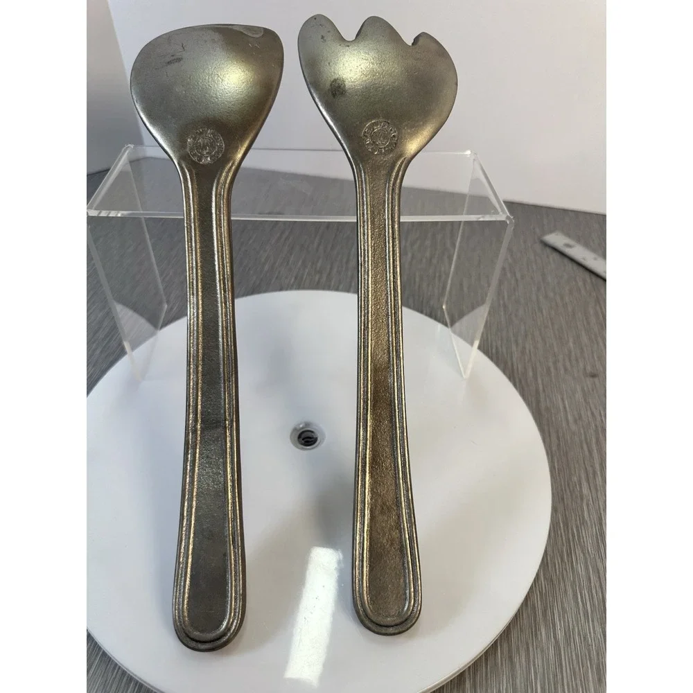 Wilton Armetale Serving Fork And Spoon Flutes And Pearls - Dinner Entertaining